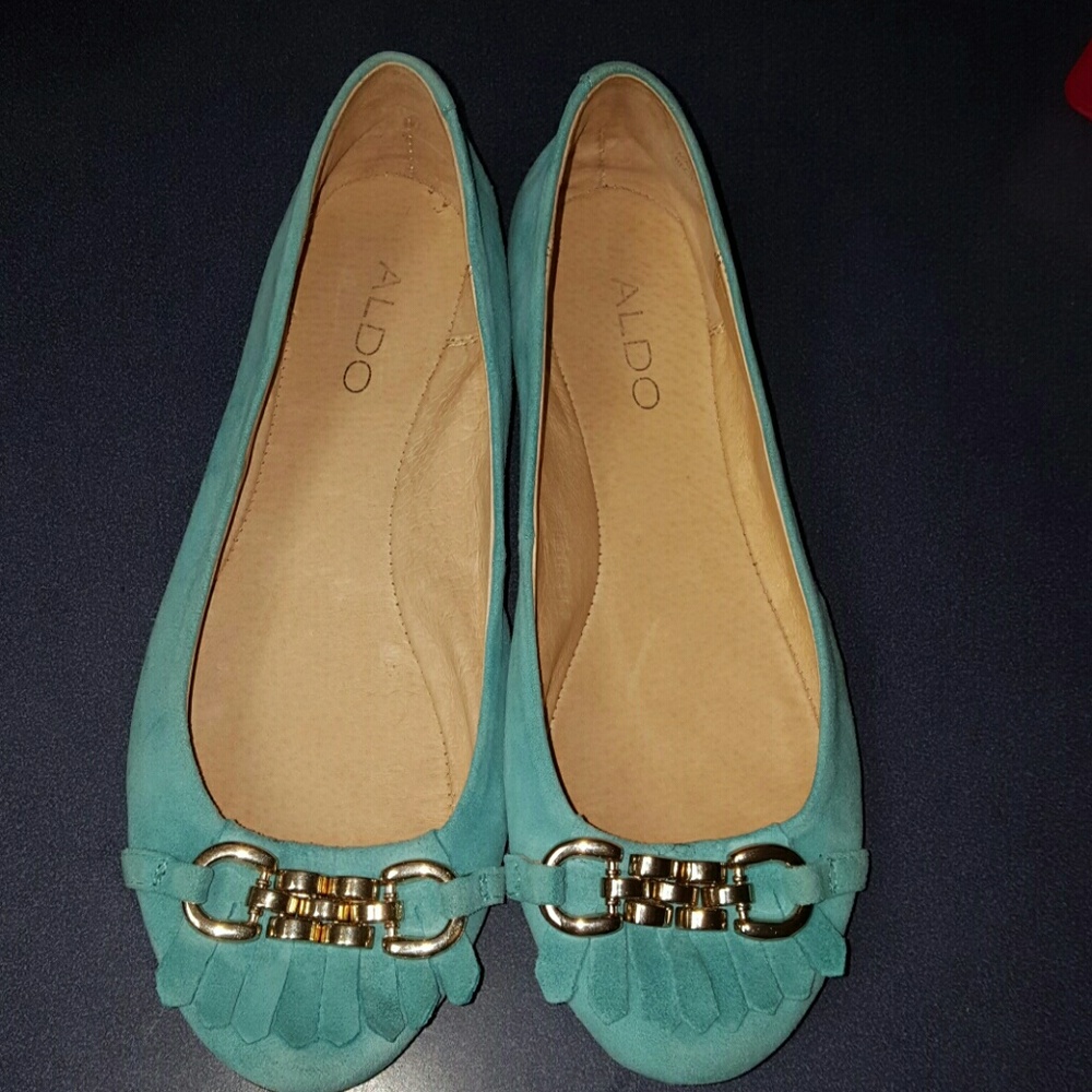Aldo Suede Gold Chain Shoes Size EU38/US8